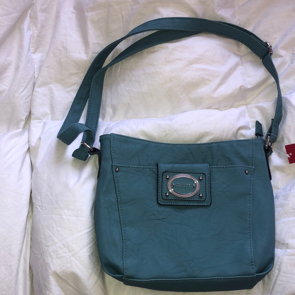 Blue Rosetti crossbody purse